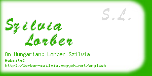 szilvia lorber business card